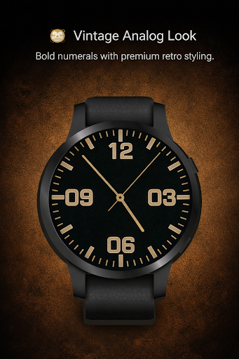 Luxury Retro Analog Watch Face ekran görüntüsü