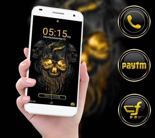 Gold Skull Launcher Theme ekran görüntüsü