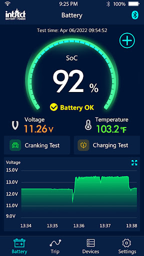 intAct Battery Check ekran görüntüsü