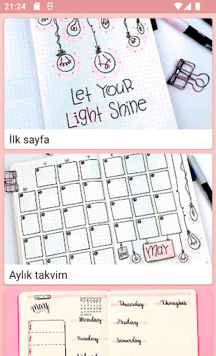 Kişisel günlük için fikirler ekran görüntüsü