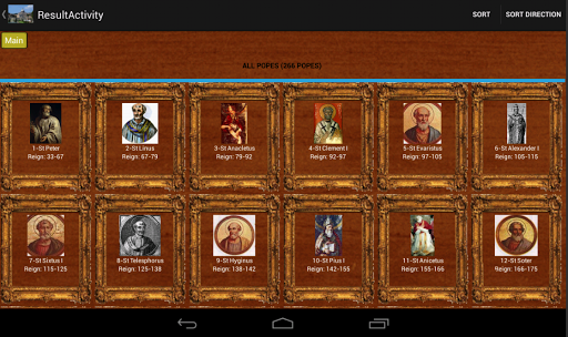Popes Encyclopedia ekran görüntüsü