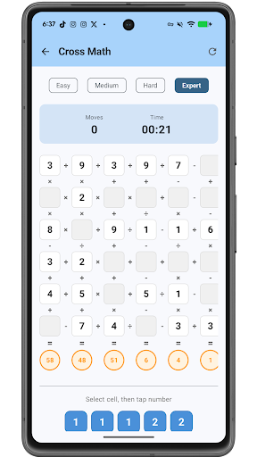 CrossMath: Math Puzzle Game ekran görüntüsü