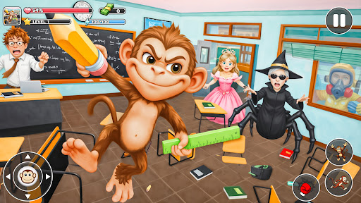 Monkey Student: School Chaos ekran görüntüsü