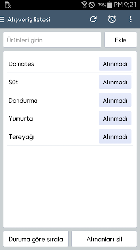 ClevNote - Kontrol listesi ekran görüntüsü