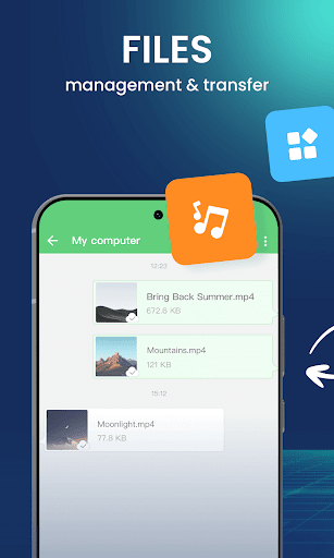 AirDroid: dosyalar ve erişim ekran görüntüsü