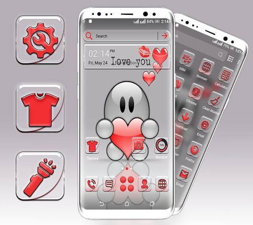 Cute Love You Launcher Theme ekran görüntüsü