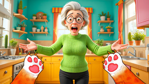 Bad Cat Simulator Cat vs Gran ekran görüntüsü