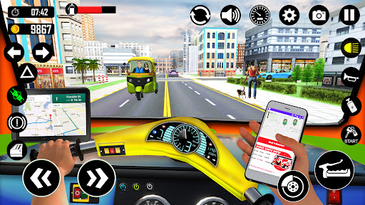 Tuk Tuk Rickshaw Games Taxi 3D ekran görüntüsü