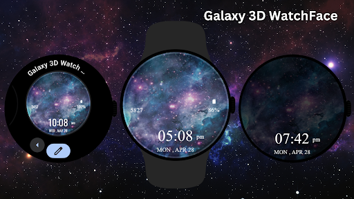 Galaxy 3D Watch Face ekran görüntüsü
