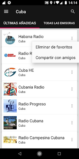 Radios de Cuba ekran görüntüsü