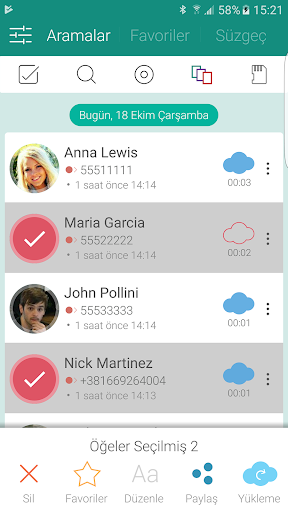 Arama kaydedici/Call Recorder ekran görüntüsü
