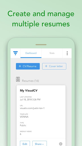 VisualCV Resume & CV Builder ekran görüntüsü