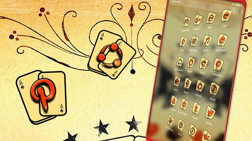 Vintage Cards Launcher Theme ekran görüntüsü