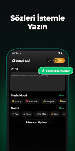 SongInsta: AI Müzik üreteci ekran görüntüsü