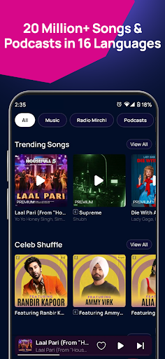Gaana: MP3 Songs, Music App ekran görüntüsü