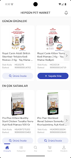 Hepgün Pet Market ekran görüntüsü