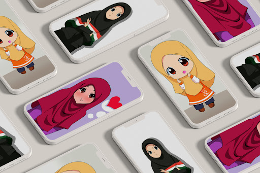 HD Hijab Cartoon Wallpaper ekran görüntüsü