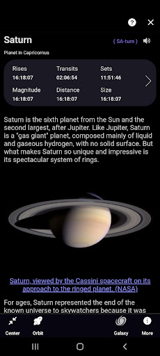 SkySafari Astronomy ekran görüntüsü