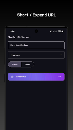 Shortly - URL Shortener ekran görüntüsü