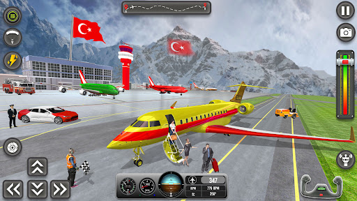 Uçak pilotu simülatörü oyunu ekran görüntüsü