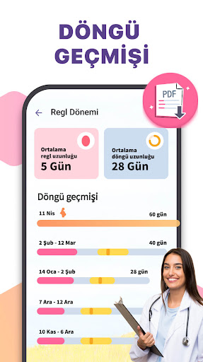 Adet Takvimi, Ovülasyon Takibi ekran görüntüsü