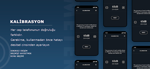 Ortam gürültüsü ölçümü için ekran görüntüsü