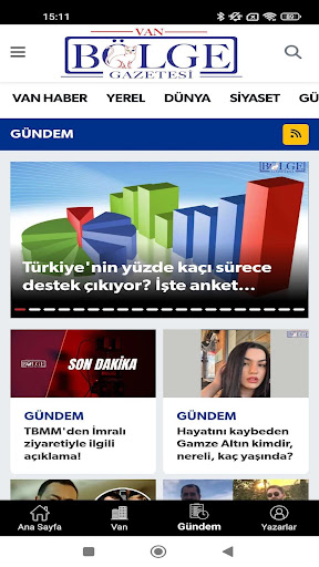Van Bölge Gazetesi ekran görüntüsü