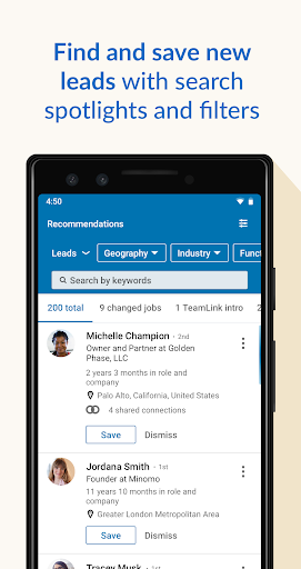 LinkedIn Sales Navigator ekran görüntüsü
