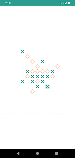 Five in a row (Gomoku) ekran görüntüsü