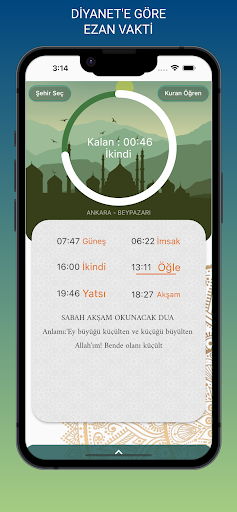 Ezan Vakti Namaz Kuran ekran görüntüsü