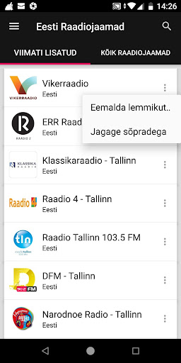 Estonian Radio Stations ekran görüntüsü