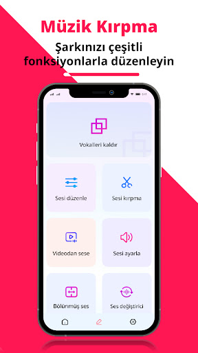 Vokal sökücü, müzik editörü ekran görüntüsü
