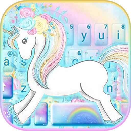 Rainbow Cute Unicorn Klavye Te