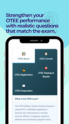 OTEE Practice Test ekran görüntüsü