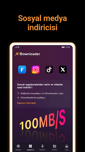 X İndirici ve Video Oynatıcı ekran görüntüsü