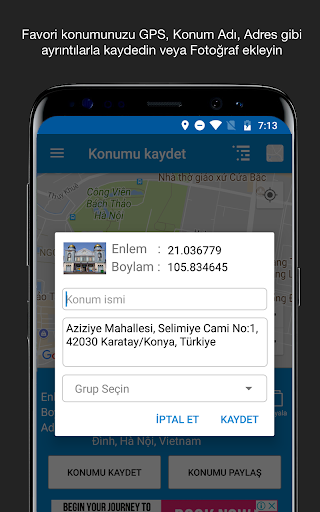 GPS konumunu kaydet ekran görüntüsü