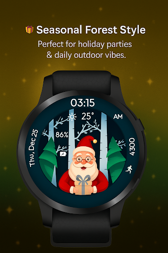 Christmas Forest WatchFace ekran görüntüsü