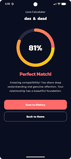 couple compatibility test ekran görüntüsü
