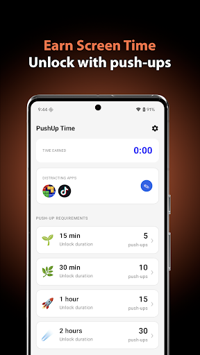 PushUp Time - App Blocker ekran görüntüsü