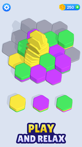 Hexagon Sorting - Color Merge ekran görüntüsü