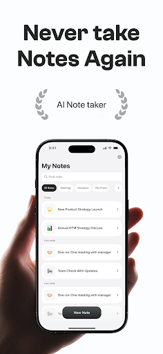 Notee: AI Meeting Note Taker ekran görüntüsü