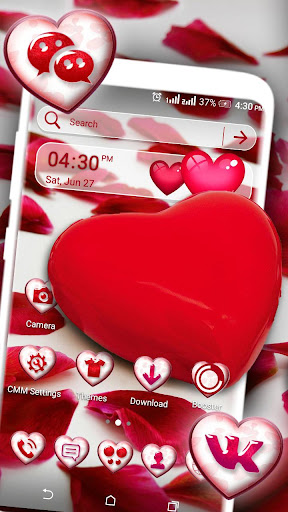 Red Heart Theme Launcher ekran görüntüsü