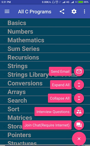 All C Programs ekran görüntüsü