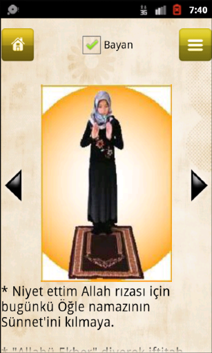 Namaz ve Türkçesi ekran görüntüsü