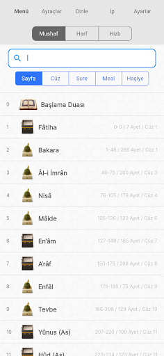 Kuran ekran görüntüsü