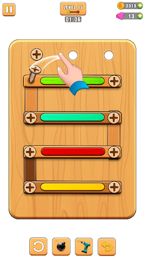 Screw Puzzle Wood Nut and Bolt ekran görüntüsü