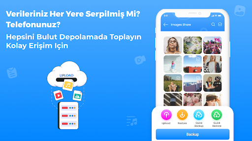 Bulut depolama:Bulut yedekleme ekran görüntüsü