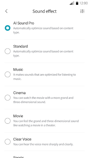 LG Soundbar ekran görüntüsü