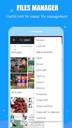 File Manager, Explorer File ekran görüntüsü