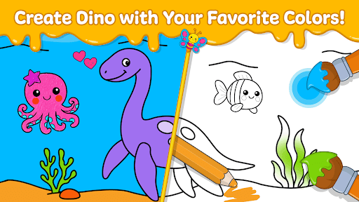 Dino Coloring Game ekran görüntüsü